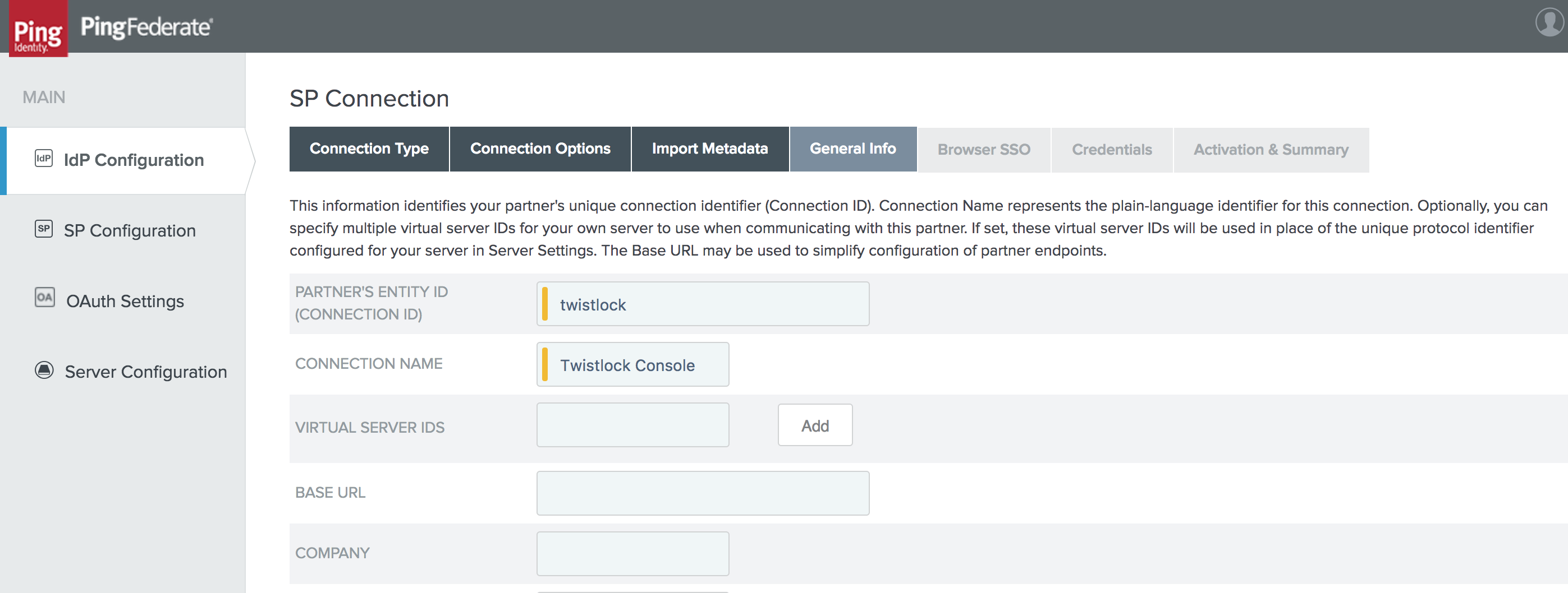 ping saml step5