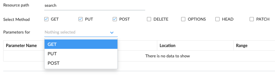 cnaf api protection select method