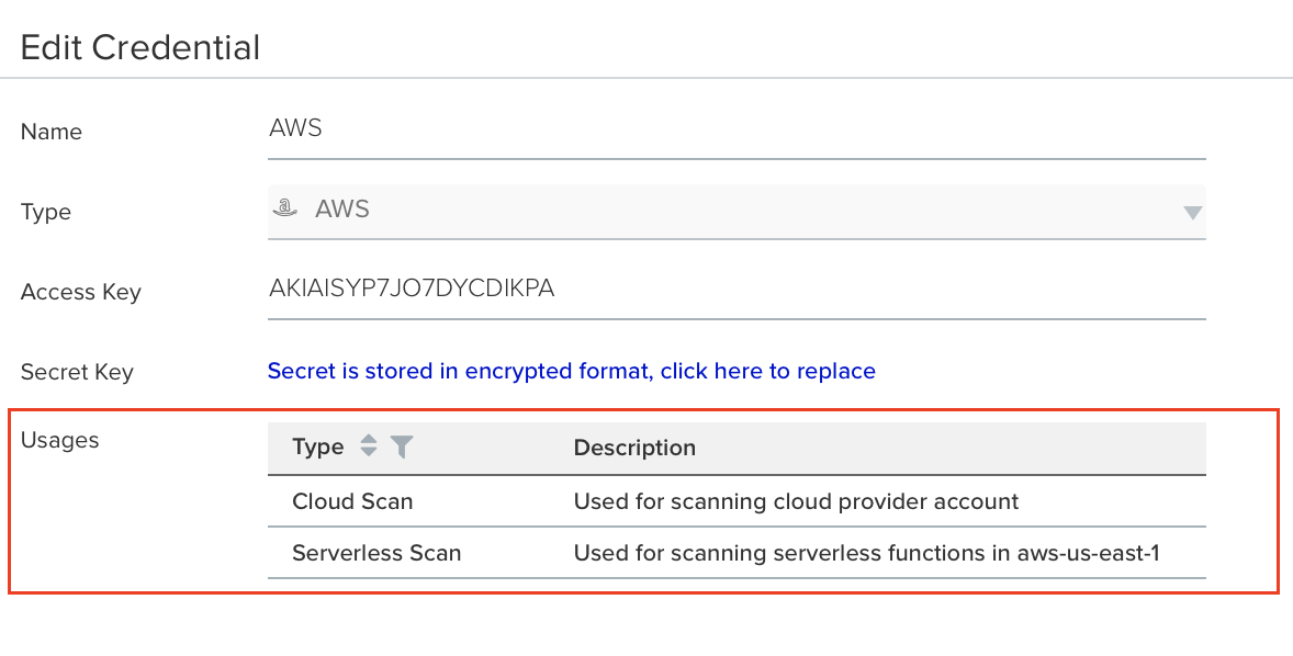 credentials store usage